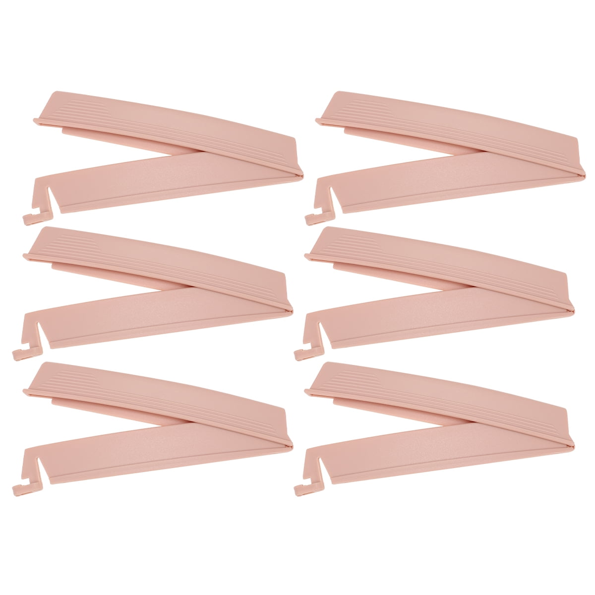 6PCS Drainage Water Bag Seal Clips Ostomy Bag Sealing Clamp One-piece Build Bag Leakage Clips for Clinic Hospital Use Beige