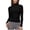 Black, variant on MEICHEN Women's Workout Tops Half High Neck Long Sleeve Tops Soft Slim Fit Pullover Shirts Fashion Trendy Clothes