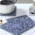 thumbnail image 3 of Trivets for Hot Dishes, Table, Countertop, Non-Slip Heat Resistant Modern Kitchen Teapot Trivet - Flexible Trivet Square, Hot Pads for Pots & Pans of 3 Grey18cm, 3 of 5