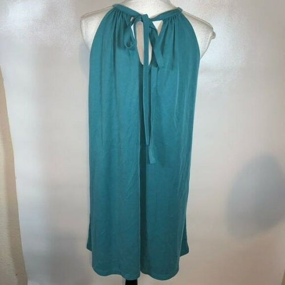 Anthropologie Delia   Cleo Teal Green Aqua Blue Shift Sun Dress Women Medium NEW