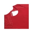thumbnail image 5 of Sunny Fashion Girls Dress Red Lace Floral Hollow Back Formal Evening Long Sleeve 10 Years, 5 of 8
