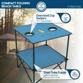 thumbnail image 3 of Life Is Good Blue 22" Square Compact Folding Beach Table, 3 of 11
