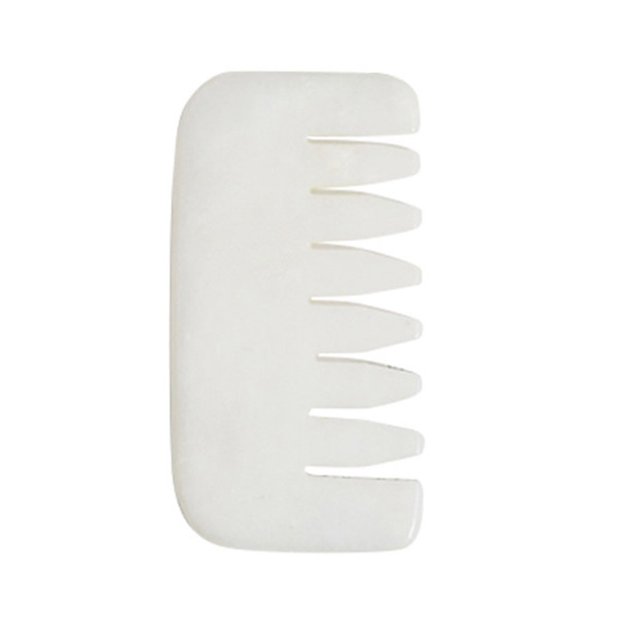 Peine masajeador para raspar el cuero cabelludo con cabeza de jade natural para masaje con piedras Gua Sha (03) Tmvgtek Cuidado Belleza