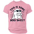 thumbnail image 2 of Mens Halloween Shirts Candy Spider Print Crew Neck Scary Tees Bat Graphic Short Sleeve Cute Funny Tops L, 2 of 5