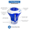 "Aquatix Pro Pool Spa Chlorine Floater with Thermometer & 1""3"" Table