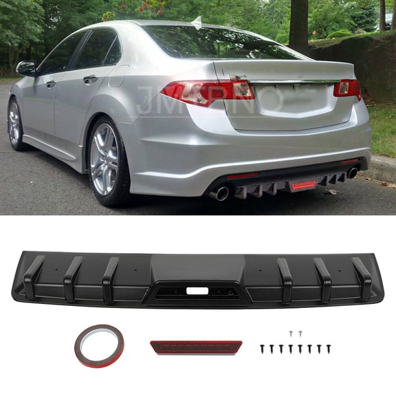 For Acura TSX 2004-2014 Rear Diffuser Bumper Lip Splitter Spoiler Body Kit Black