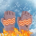thumbnail image 2 of SSZMDLB under $5 USB Heating Gloves, Half Finger Flip Fleece Lining, Knitted Winter Warm Glove, Palm Back Hand Warmer, Rechargeable for Office, Outdoor, Commute, Travel, Cold Weather, 2 of 5