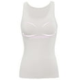 thumbnail image 6 of CARCOS Womens Tank Tops with Built in Shelf Bra Plus Size Basic Stretchy Padded Camisole Casual Layering Tanks Undershirt White 3XL, 6 of 6