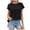 Z603 Black, variant on Landzoo Women'S Tees Solid Color Short Sleeve Crew Neck T Shirt Summer Quick Dry Women Shirt Size L Black