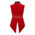 thumbnail image 3 of Aislor Women Circus Ringmaster Costumes Rave Festival Lion Tamer Cosplay Vest Swallow-Tailed Blazer Jacket Red L, 3 of 7