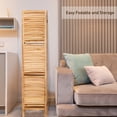 thumbnail image 5 of Ecomex 4 Panel Folding Room Divider Screen with Display Shelves 5.6 ft Tall, Natural Color, 5 of 7
