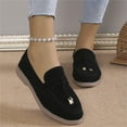 thumbnail image 2 of Women's Buckle Decorated Tank Top Velvet Round Toe Low Heel Khaki Flat Shoes shikongkuajing, 2 of 6
