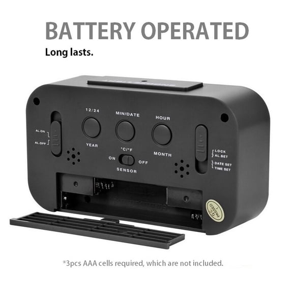 Alarm Clock,Snooze Button On Clock With Alarm Clock Battery Operated Clock Bedroom Kids Children On Battery With Date And With Bedroom Kids And Temperature Snooze And Tempeure Snooze