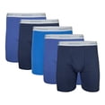 thumbnail image 1 of Calzoncillos tipo bóxer Gildan para hombre, paquete de 5 unidades, azul marino/azul metro/antiguo real, 1 of 6