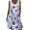 White, variant on Wedding Guest Dresses for Women,Clearance Fashion Women Summer Casual Round-Neck Not Positioned Floral Print Sleeveless Dress