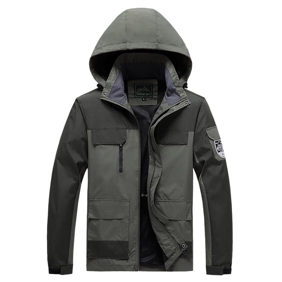 Vedolay Men Coats Winter Casual Fall Coat Open Front Winter Jacket Coat Army Green,4XL