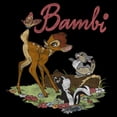 thumbnail image 2 of Junior's Bambi Flower, Thumper and a Butterfly Graphic Tee Black Large, 2 of 3