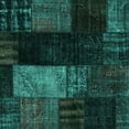 thumbnail image 1 of Ahgly Company Indoor Square Patchwork Turquoise Blue Transitional Area Rugs, 5' Square, 1 of 4