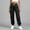 Black, variant on Juslio Women Pants with Pockets Cargo Pants Casual Comfortable Elastic Waist Straight Pants