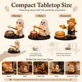 thumbnail image 3 of Halloween Campfire Tealight Holder Set of 3, Farmhouse Glow-in-the-Dark Campfire Resin Figurine, Whimsical Fall Halloween Decor for Mantel Shelf Tabletop, 3 of 5