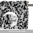 thumbnail image 6 of Grey Black Botanical Kitchen Curtain Valances for Windows Farmhouse Short Curtains, Pastoral Spring Floral Summer Art Rod Pocket Valance Curtain for Bedroom Cafe Living Room 54"x18", 6 of 8