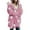 Hot Pink, variant on Busydd Winter Coats for Women Trendy Stars Print Fleece Jacket Hooded Warm Winter Jackets Casual Zip Up Down Jacket Outerwear with Pockets