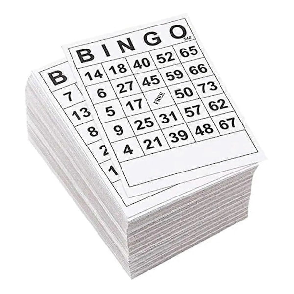60 large bingo cards Easy to read for adults & children Bingo game cards Sheet 0 to 75 numbers 59x71