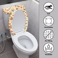 thumbnail image 4 of HELLHERO Gingerbread Man Pizza Universal Toilet Lid Seat Cover Elastic Edge Soft Stretchy Fabric Toilet Top Cover Set Adjustable Toilet Reusable 17x21 Inches, 4 of 8