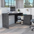 thumbnail image 3 of TUHOME Axis Bureau en L Bureaux en Bois d'Ingénierie Gris, 3 of 7