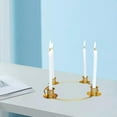 thumbnail image 4 of Circle Taper Candle Holder Iron Christmas Advent Candlestick Candelabra Stick Candles Table Decor for Dinning Room Party Oro Macarena Candelero cónico, 4 of 7