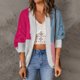 thumbnail image 1 of Pntutb Moda Mujer Otoño Invierno Contraste Color Cárdigan Manga Larga Suéter Cárdigan Chaqueta tops Rollbacks Pntutb Pntutb-3970, 1 of 6