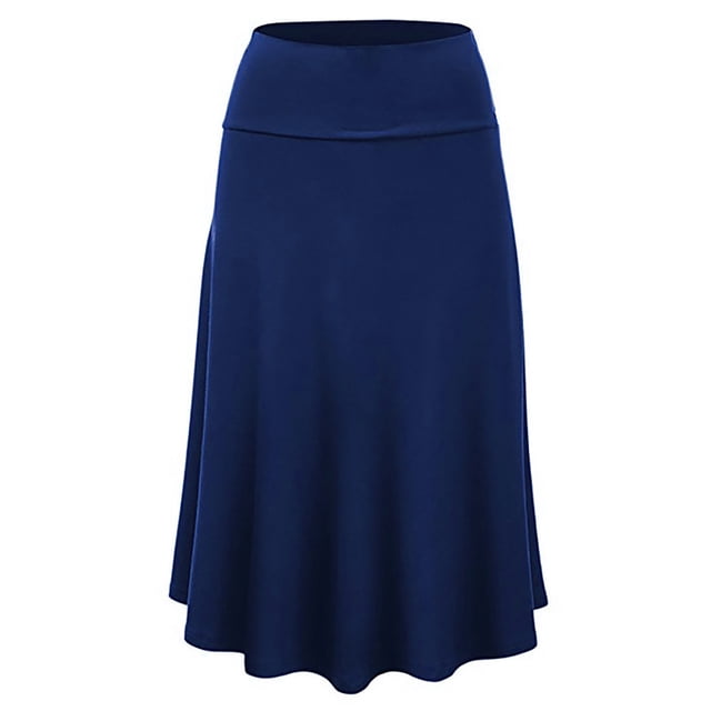 Minnieouse Hermosa plisada negra: ajuste cómodo negra midi Faldas Sexy Diseño favorecedor azul XXXL Type3 NO3