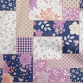 thumbnail image 1 of oneOone Silk Tabby Medium Blue Fabric Asian Floral Mix Patch Diy Clothing Quilting Fabric Print Fabric By Yard 42 Inch Wide, 1 of 4