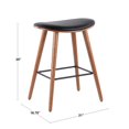 thumbnail image 3 of Saddle Mid-Century Modern Counter Stool by LumiSource, 3 of 9