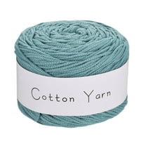 1 Skein Cotton Yarn 100% Cotton Worsted Weight Yarn for Hand Knitting Crafts Yarn for Crocheting Each of 100g/3.53oz(Per Skein 150m/164 Yard)/Light Blue