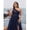 Navy Blue-0XL, variant on Blue One-Shoulder Evening Gown With Floral Appliqué And Sparkly Tulle
