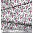 thumbnail image 3 of Soimoi polyester Crepe Fabric Moroccan Damask Print Fabric by the Yard 42 Inch Wide, 3 of 3