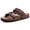 Brown, variant on Litfun Women's Cork Footbed Sandals with Arch Support Slip-on Slide Sandals with Adjustable Buckles, Brown