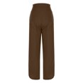 thumbnail image 5 of XFLWAM Capri Pants for Women Wide Leg Sweatpants Casual Baggy Mid Waist Cropped Cargo Pants Oversized Barrel Lounge Pants with Pockets Coffee M, 5 of 6