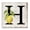 Lemon H Letter Rustic Typography, variant on Stupell Industries Rustic Lodge Lemon & Bee H Letter Canvas Art, 17 x 17, by Creatif Belle