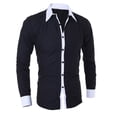thumbnail image 2 of Men's Blouse Slim Casual Shirt Personality Fashion Long Sleeved Top Men Shirts, 2 of 2