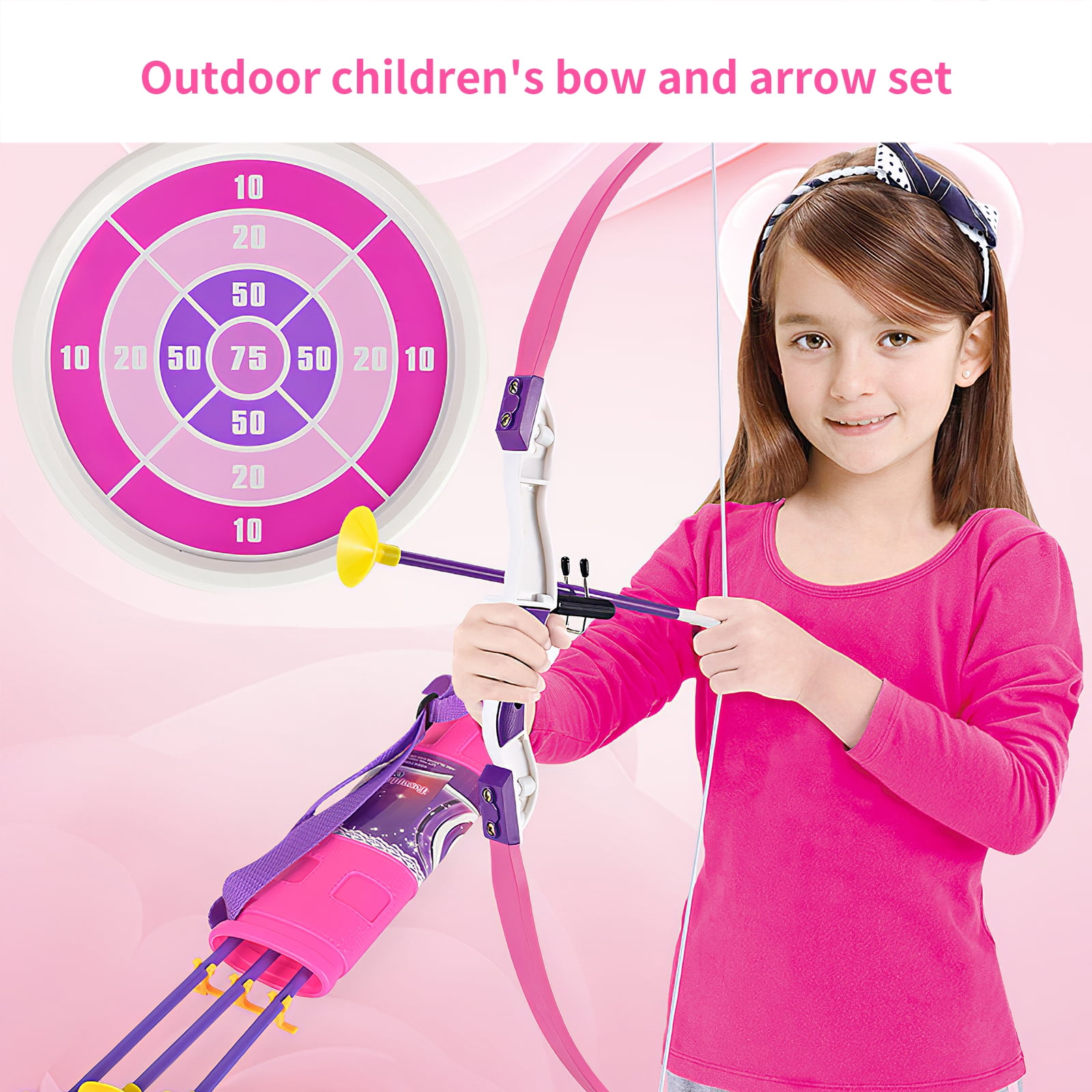 Children Crossbow Arrows Set Target Board Quiver Kids Archery Sport Game Gift 