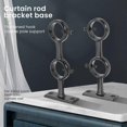 thumbnail image 4 of Curtain Rod Bracket, 2Pcs Double Curtain Rod Holder, Double Rod Brackets Hooks for Living Room Bedr, 4 of 5