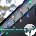 thumbnail image 4 of PYYAN-50 Pcs Christmas Light Clips Small Outdoor Roof Gutters and Shingles Hooks 1 5/8 Inch Fascia Boards Hanger Plastic Holiday String Light Clips for Xmas Outside Decoration Fence Eave (Green), 4 of 4