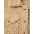 thumbnail image 4 of Ma Croix Womens Faux Fur Jacket Fuzzy Teddy Coat Relaxed Fit, 4 of 9