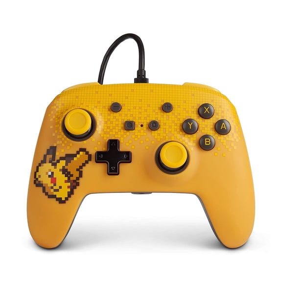 Enhanced Nintendo Switch and Switch 2 Wired Controller - Pixel Pakachu, Officially licensed