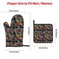 thumbnail image 2 of Daiia Multicolored Butterflies C Pattern Oven Mitts and Pot Holders 4 pcs Set,High Heat Resistant 500 Degree Extra Thicken Long Kitchen Cotton Oven Glove, 2 of 6