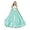 Aqua, variant on Drtj Kids Teens Flower Girl Dress Wedding Off-Shoulder Tulle Appliques Elegant Pageant Dresses