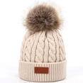 thumbnail image 1 of Gorro holgado de punto trenzado para bebé, gorro de esquí para niñas y niños, 1 of 5
