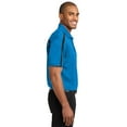 thumbnail image 3 of Port Authority Silk Touch Performance Colorblock Stripe Polo-L (Brilliant Blue/ Black), 3 of 6